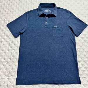 Vineyard Vines Sewall Edgartown Pima Cotton Blend Performance Polo Navy Sz Small